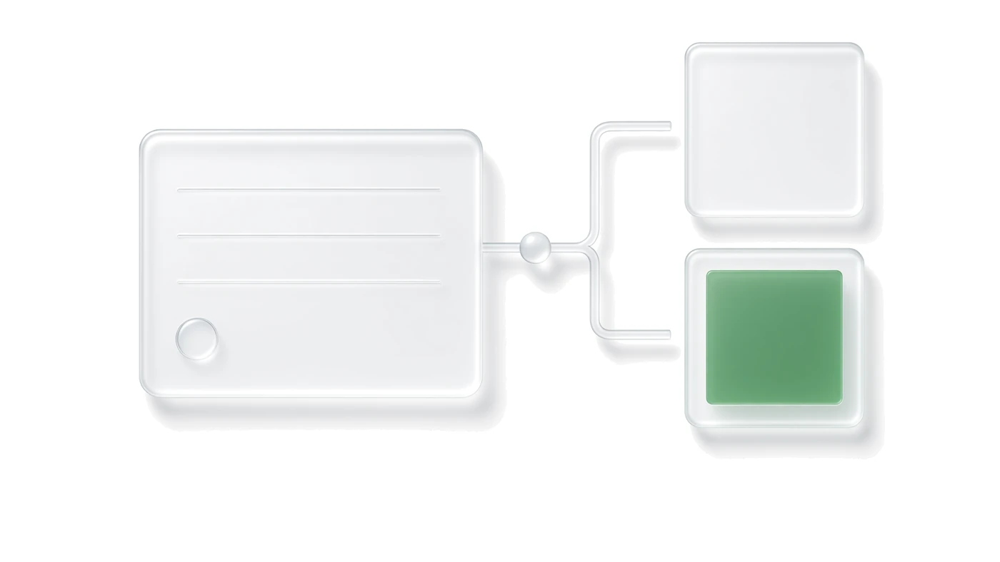 A text ad block gains a paired image tile, with one asset marked as the tested performer.